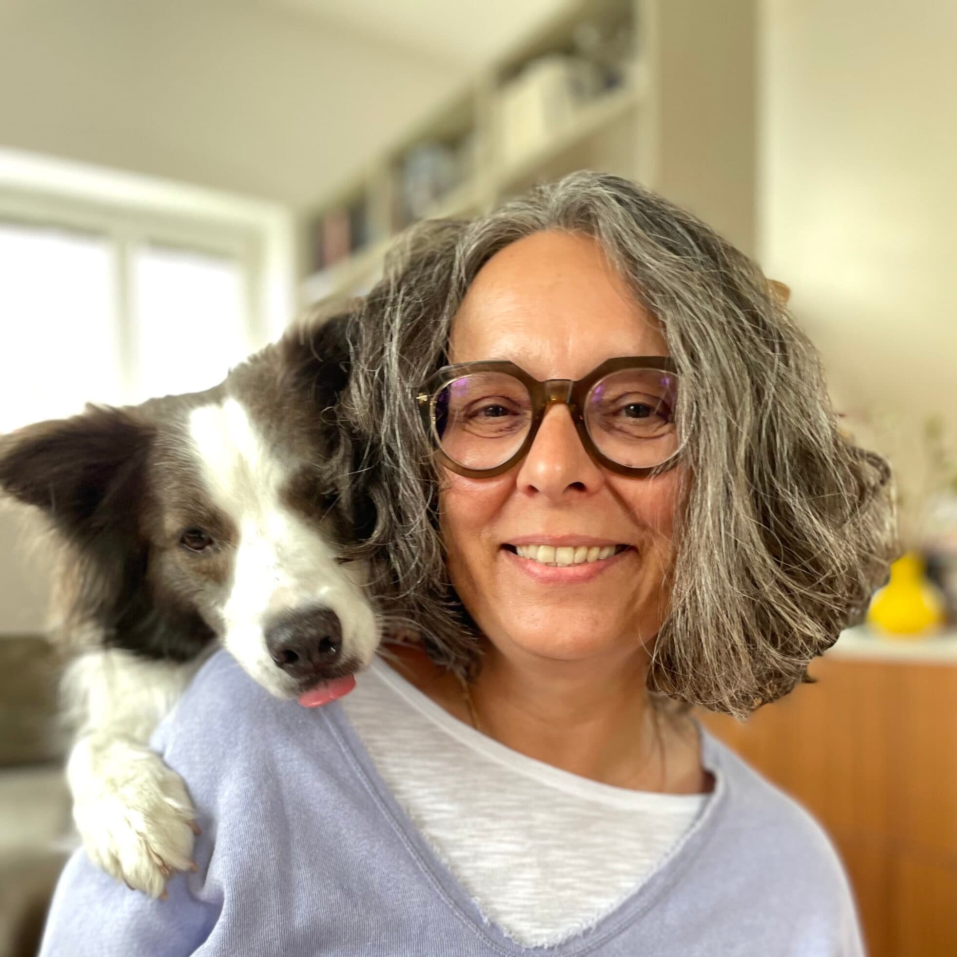 Michaela mit Hundin Luna